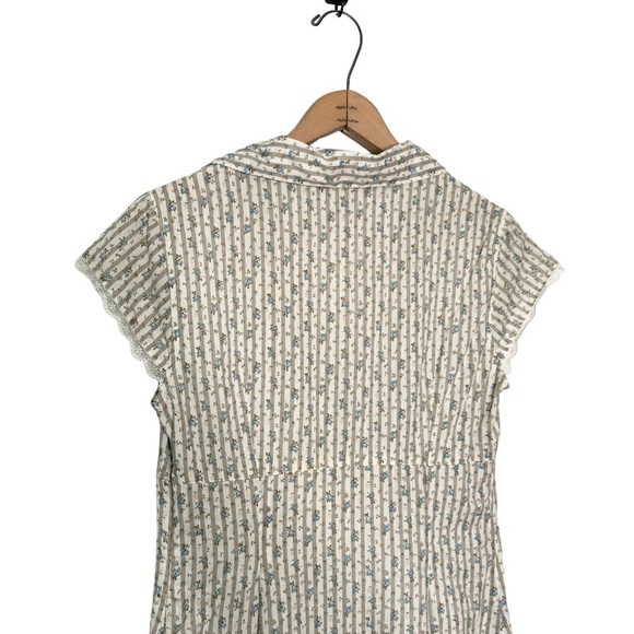 Free People | Vintage Floral V-neck Empire Waist 90’s Y2K Dress Size Medium - Picture 4 of 7